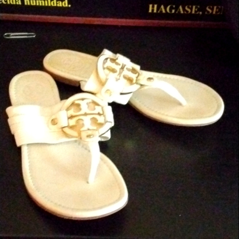Tory Burch White Sandals